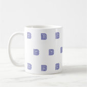 Monogramm Anfangsbuchstabe Einfaches Muster Modern Kaffeetasse (Links)