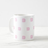 Monogramm Anfangsbuchstabe Einfaches Muster Modern Kaffeetasse (Vorderseite Links)