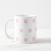 Monogramm Anfangsbuchstabe Einfaches Muster Modern Kaffeetasse (Links)