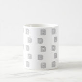 Monogramm Anfangsbuchstabe einfaches Muster modern Kaffeetasse (Mittel)