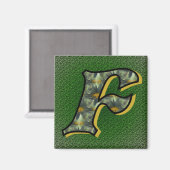 Monogramm Anfangsbuchstabe F Gänseblümchen-Blumenk Magnet (Vorderseite/Rückseite)