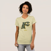 Monogramm Anfangsbuchstabe F Gänseblümchen-Blumenk T-Shirt (Vorne ganz)