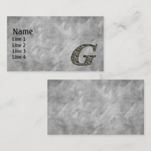 Monogramm Anfangsbuchstabe G Hortensienblüten Visitenkarte