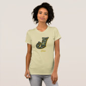 Monogramm Anfangsbuchstabe J Gänseblümchen-Blumenk T-Shirt (Vorne ganz)