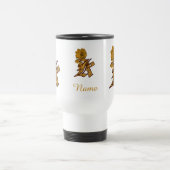 Monogramm Anfangsbuchstabe K Elegantes Gold Pfings Reisebecher (Mittel)