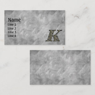 Monogramm Anfangsbuchstabe K Hortensienblüten Visitenkarte