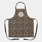 Monogramm-Anfangsbuchstabe Kaffee-Liebhaber-Mutter Schürze (Vorderseite)