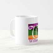 Monogramm Anfangsbuchstabe Kaffeetasse (Vorderseite Links)