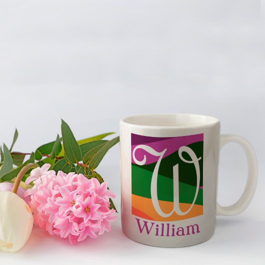 Monogramm Anfangsbuchstabe Kaffeetasse