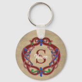Monogramm Anfangsbuchstabe keltisches Design perso Schlüsselanhänger (Vorderseite)