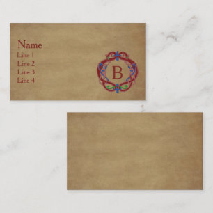 Monogramm Anfangsbuchstabe keltisches Design  Visitenkarte