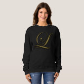 Monogramm Anfangsbuchstabe L Gold Sweatshirt (Vorne ganz)