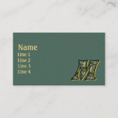 Monogramm Anfangsbuchstabe M Gänseblümchen Florale Visitenkarte (Vorderseite)