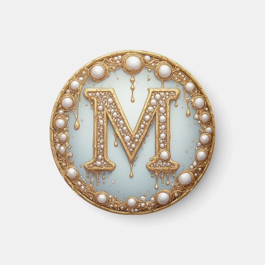Monogramm Anfangsbuchstabe M Geschenk für Freundin Magnet (Vorne)