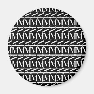 Monogramm-Anfangsbuchstabe M, wählen Magnet