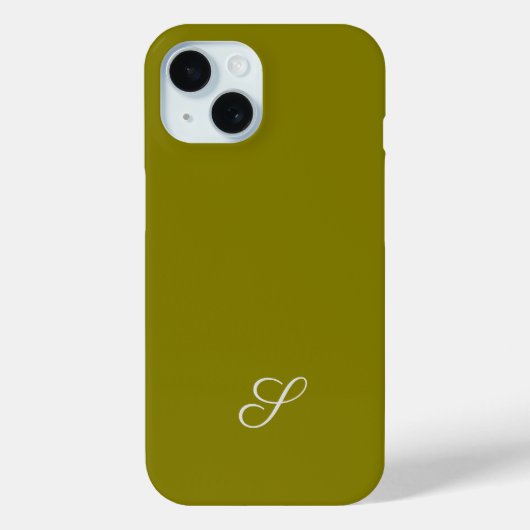 Monogramm Anfangsbuchstabe minimalistisches Salbei Case-Mate iPhone Hülle (Rückseite)