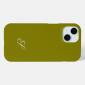 Monogramm Anfangsbuchstabe minimalistisches Salbei Case-Mate iPhone Hülle (Rückseite (Horizontal))