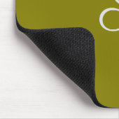 Monogramm Anfangsbuchstabe minimalistisches Salbei Mousepad (Ecke)