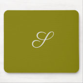 Monogramm Anfangsbuchstabe minimalistisches Salbei Mousepad (Vorne)