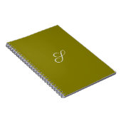 Monogramm Anfangsbuchstabe minimalistisches Salbei Notizblock (Rechte Seite)