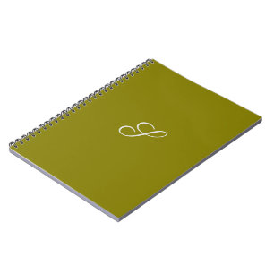 Monogramm Anfangsbuchstabe minimalistisches Salbei Notizblock
