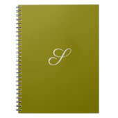 Monogramm Anfangsbuchstabe minimalistisches Salbei Notizblock (Vorderseite)