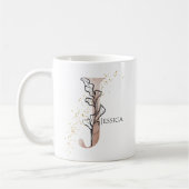 Monogramm Anfangsbuchstabe Moderne Letter J Boho P Kaffeetasse (Links)