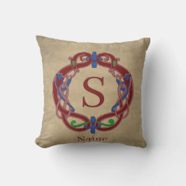 Monogramm Anfangsbuchstabe Name keltisches Design  Kissen