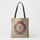 Monogramm Anfangsbuchstabe Name keltisches Design Tasche (Vorderseite)
