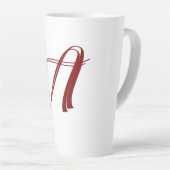 Monogramm Anfangsbuchstabe Name Minimal Schrift Ho Milchtasse (Rechte Ecke)