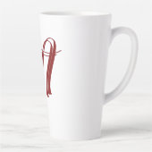 Monogramm Anfangsbuchstabe Name Minimal Schrift Ho Milchtasse (Rechts)