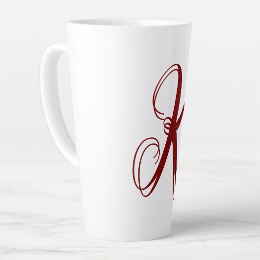 Monogramm Anfangsbuchstabe Name Skript Minimale Ho Milchtasse (Linke Ecke)