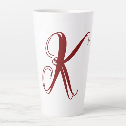 Monogramm Anfangsbuchstabe Name Skript Minimale Ho Milchtasse (Vorderseite)