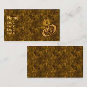 Monogramm Anfangsbuchstabe O Elegante Gold-Pfingst Visitenkarte