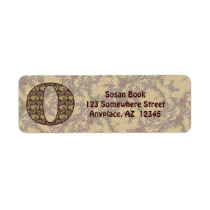 Monogramm Anfangsbuchstabe O Vintage-Blumen-Rückse