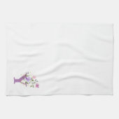 Monogramm Anfangsbuchstabe plus florales Design Geschirrtuch (Horizontal)