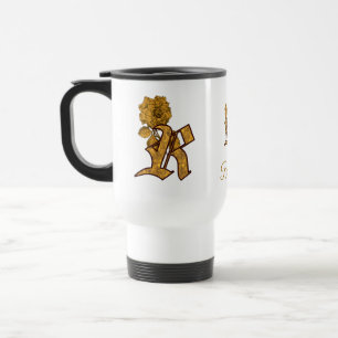 Monogramm Anfangsbuchstabe R Elegantes Gold Pfings Reisebecher