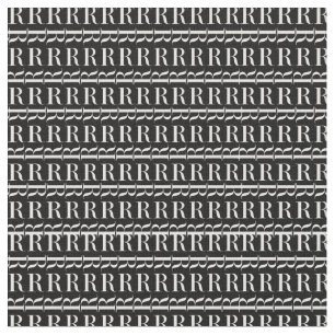 Monogramm-Anfangsbuchstabe R, wählen Stoff