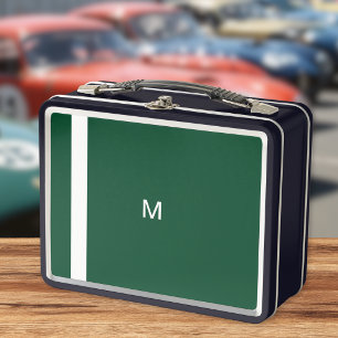 Monogramm Anfangsbuchstabe Racing Green Stylisch R Metall Brotdose