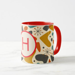 Monogramm Anfangsbuchstabe Retro-Geschenk Tasse