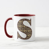 Monogramm Anfangsbuchstabe S Elegant Vintage Blume Tasse (Links)