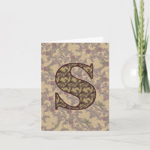 Monogramm Anfangsbuchstabe S Vintage Blumen Person