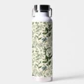 Monogramm Anfangsbuchstabe Sage Grün Botanische Bl Trinkflasche (Vorne)