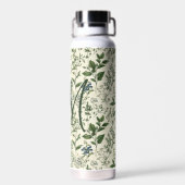 Monogramm Anfangsbuchstabe Sage Grün Botanische Bl Trinkflasche (Rückseite)