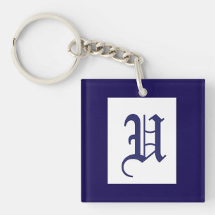Monogramm Anfangsbuchstabe U Acryl Schlüsselanhänger