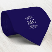 Monogramm-Anfangsbuchstabe-Wappen Botanisches Blat Krawatte