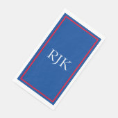 Monogramm Anfangsbuchstaben Benutzerdefiniert Rot Serviette (Ecke)