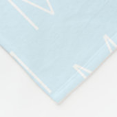 Monogramm Anfangsbuchstaben blau blau Fleecedecke (Ecke)
