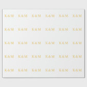 Monogramm Anfangsbuchstaben Braut Bräutigam Paar N Geschenkpapier (Flach)