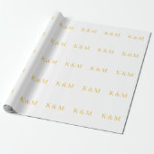 Monogramm Anfangsbuchstaben Braut Bräutigam Paar N Geschenkpapier (Ungerollt)